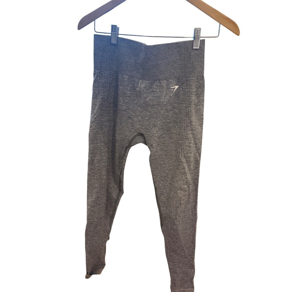Gymshark Energy+ Seamless Leggings Charcoal Grey Marl High Waisted Womens Size M
